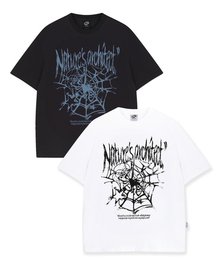 WILDROCK Wild Spiderweb Pigment Oversized Short Sleeve T-Shirt_7 Col