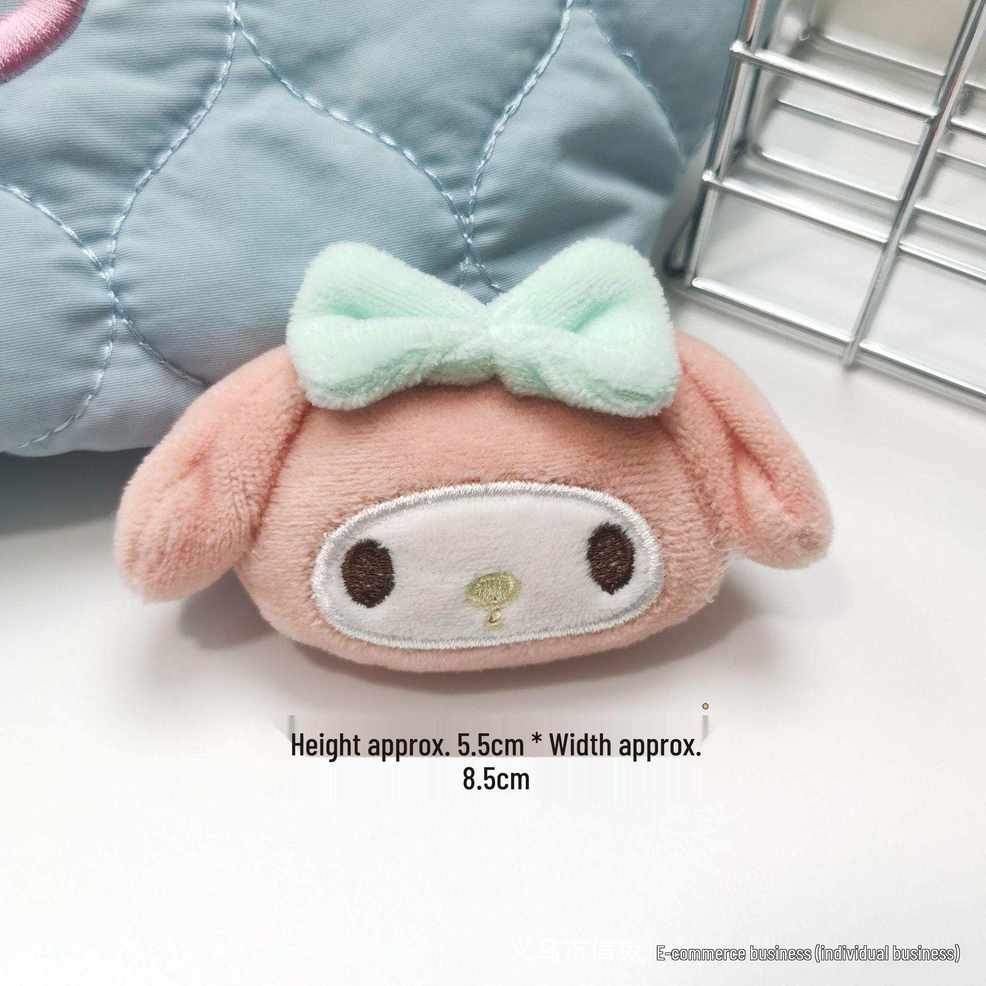 Sanrio Plush Pendant: Cinnamoroll, Melody, Kuromi Brooch & Keychain Accessories