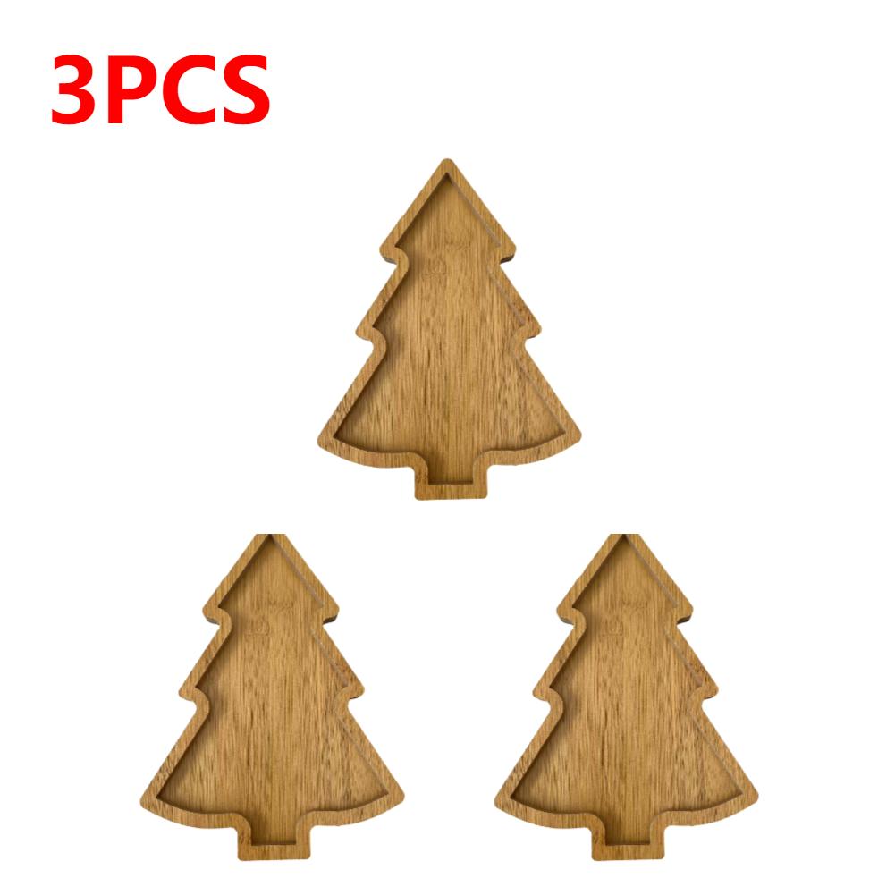 1-5 STÜCK Holz Weihnachtsgeschirr Charcuterie Restaurant Dessertbrett Weihnachtsbaum Tablett Teller für Essen Vorspeisen Desserts Snacks
