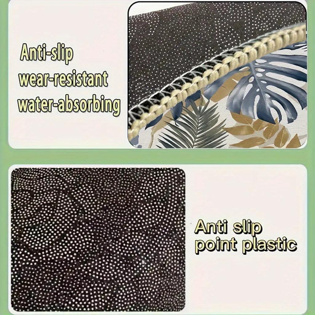 1PC Nordic Print Kitchen Mat, Anti-dirt Carpet, Entrance Mat, Bedroom, Living Room, Garden, Bathroom Floor Mat, Family Room Deco