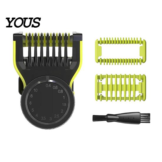 Einfach zu installierender Führungskamm 14 Längen verstellbar für Philips One Blade QP2520 QP2530 QP2620 Barttrimmer-Kämme QP2630 Elektrischer Rasierer Aufsatz