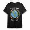 Men's Oversize T-Shirt Earth Day Olive Branch Planet Tee Short Black Cotton Tee