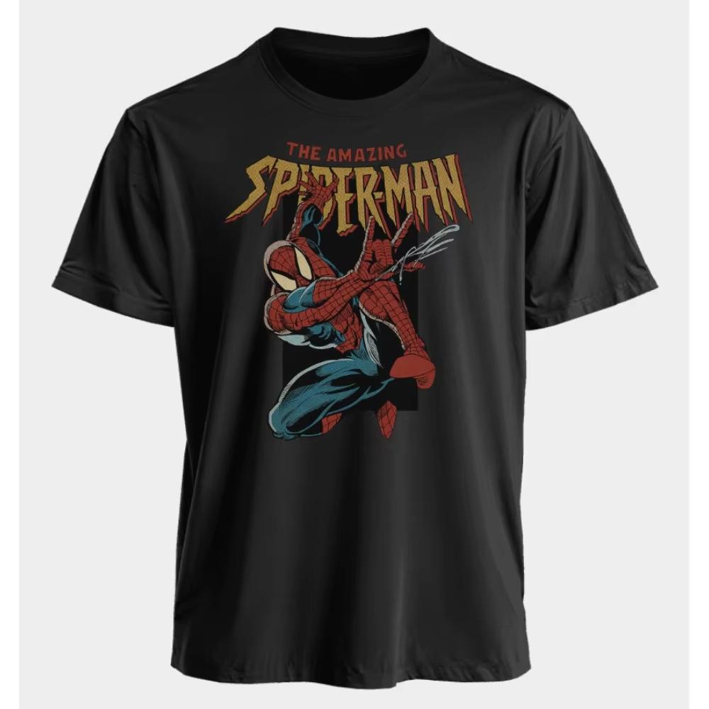 

Marvel Unisexs and WOMENs Tshirts SpiderUnisex Summer American style Spring Autumn plussize sports and fitness M