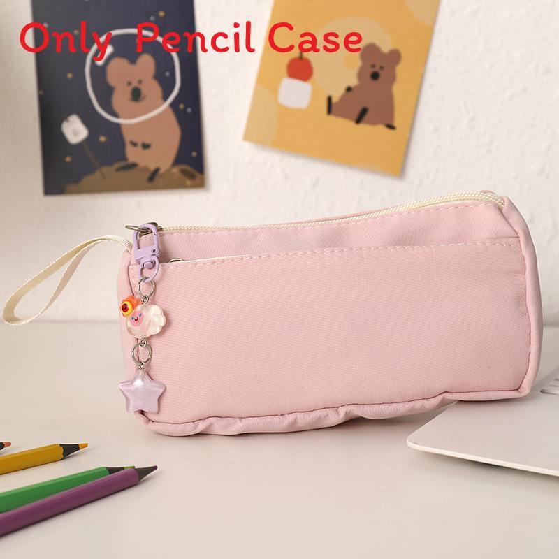 Cute Inspired Polyester Pencil Bag With Spacious Storage For School And Travel