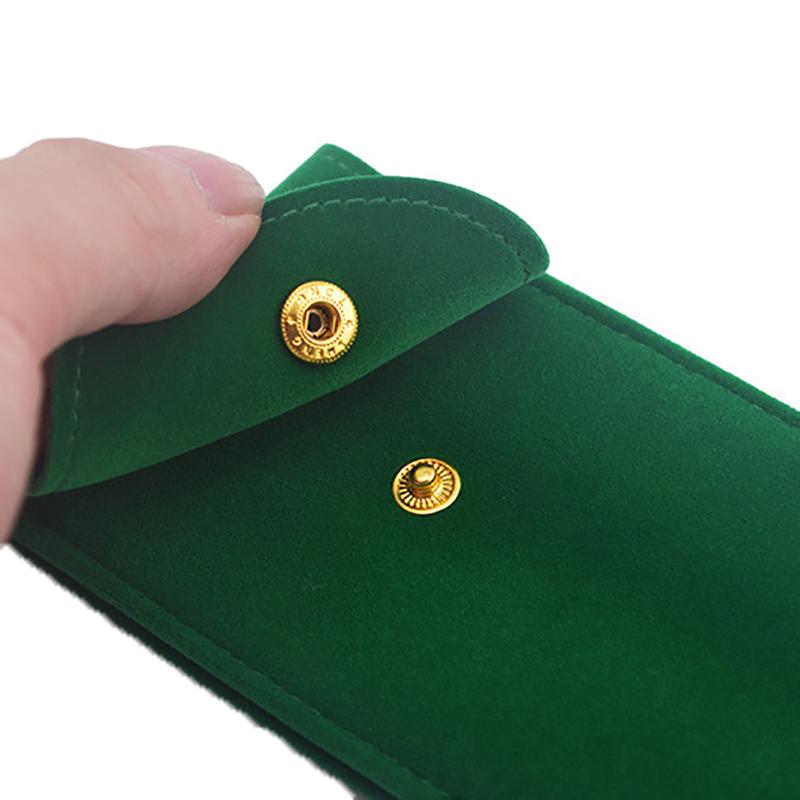 Velvet Snap Watch Soft Storage Bag Flannel Men Women Travel Case Portable Ring Necklace Bracelet Organizer Gift Packaging