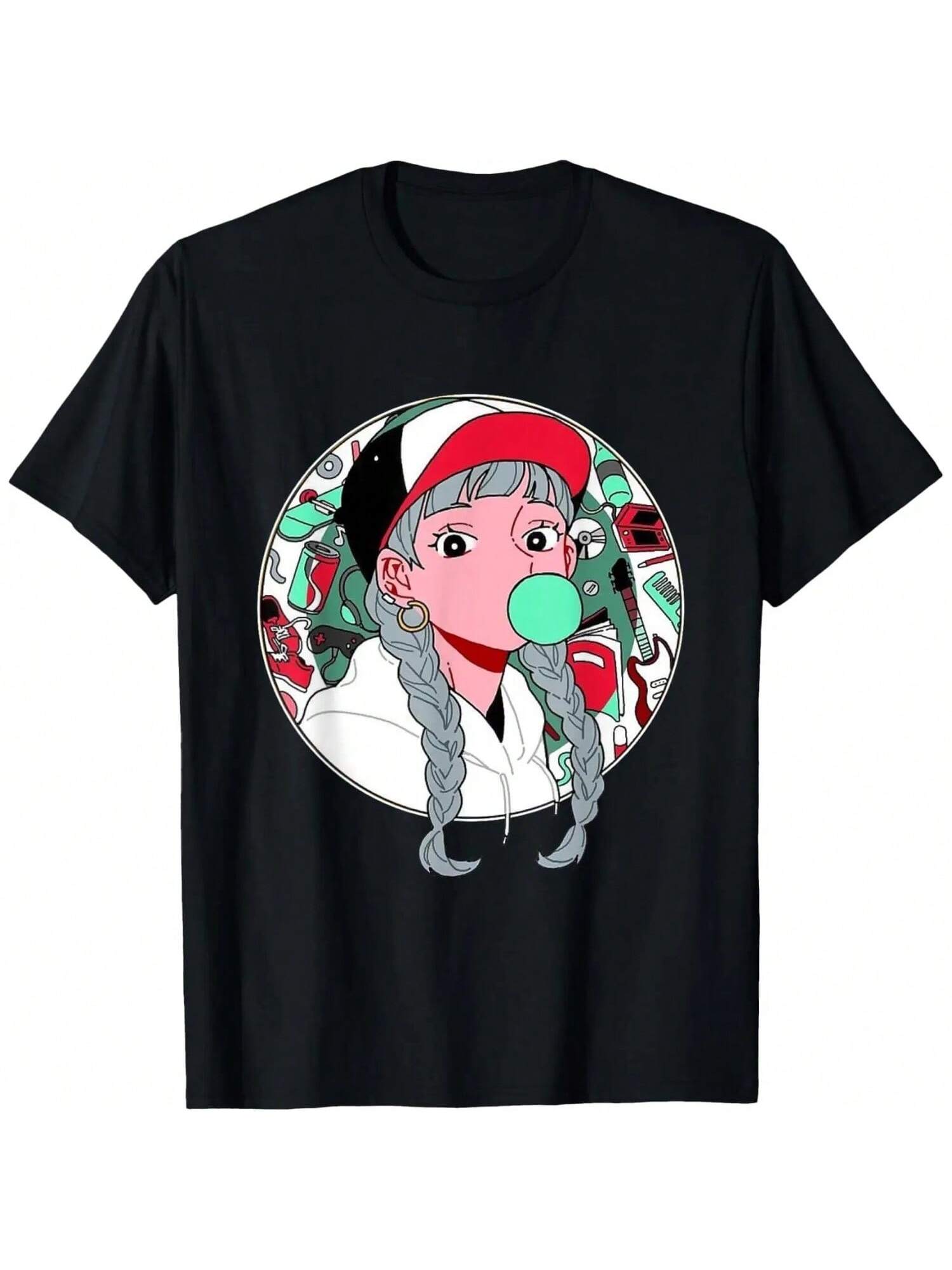 Anime Girl Japanese Aesthetic Anime Otaku T-Shirt S разноцветный