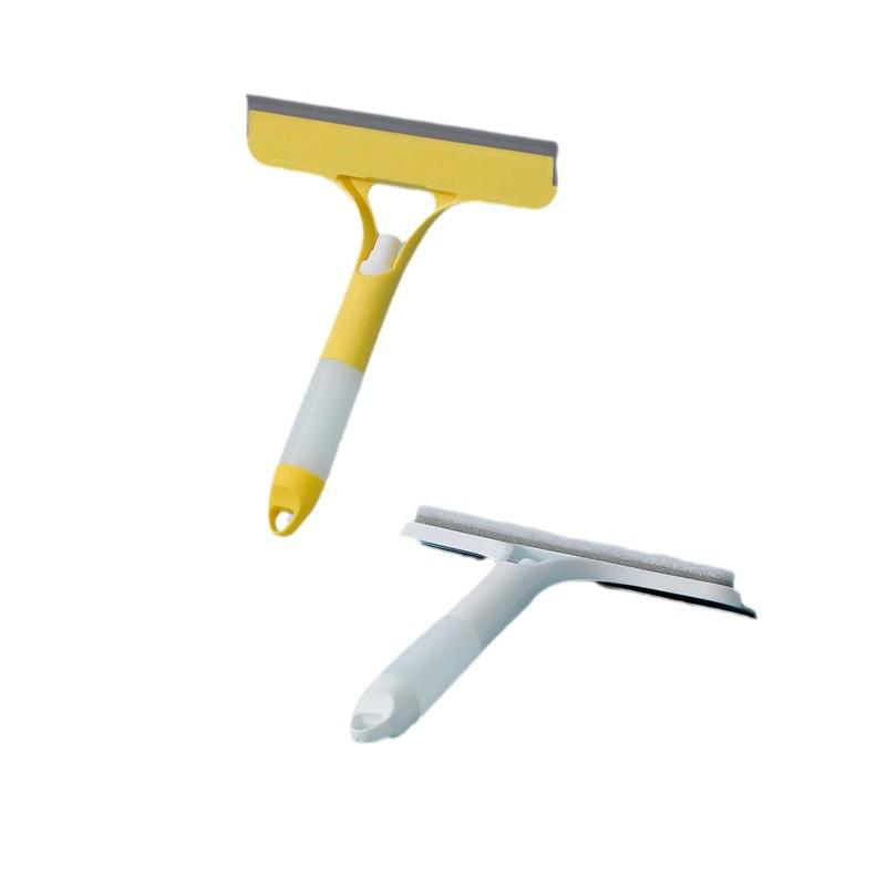 Three-in-One Multifunctional Glass Cleaning Brush and Scraper for Bathroom and Window Mirrors