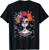 De Los Muertos La Catrina Day of The Dead Women Sugar Skull T-Shirt