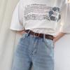Luxury Jeans Decorative New Designer Women Waist Strap No-hole Buckle Thin Belt PU Leather Belts