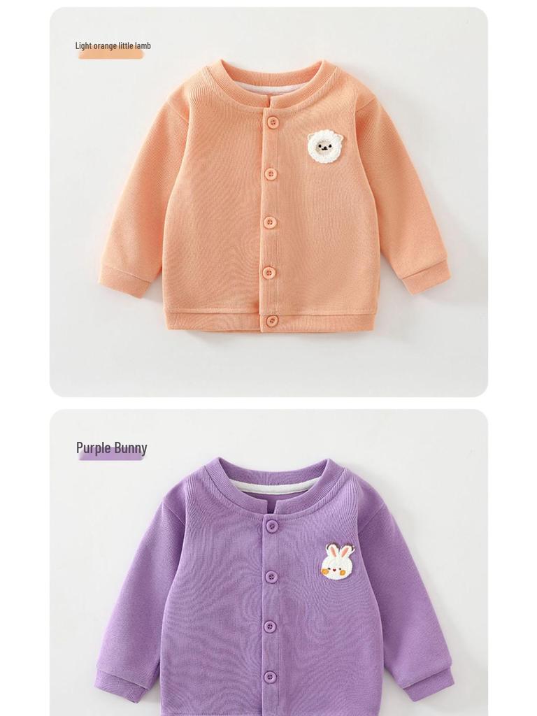 Jingqi Baby Windproof Cardigan - New Spring/Autumn 2025 Style, Warm Outing Wear for Boys and Girls