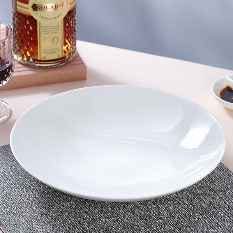 Sky Top Large Ceramic Plate, Dinner Plate, Pure Bone China Dish for Home And Hotel Use, 10-Inch Moonlight Deep Plate, 1 Piece