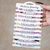 11Pcs Unique Swiftie Bracelets Adjustable Stretch Beaded Beach Bracelets Bohemian Swiftie Letter Bead Wristband Jewelry