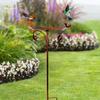Bath, Garden Bird Bath with Stake, Iron Water Bowl, Decorative, Weatherproof Lawn Decoration for