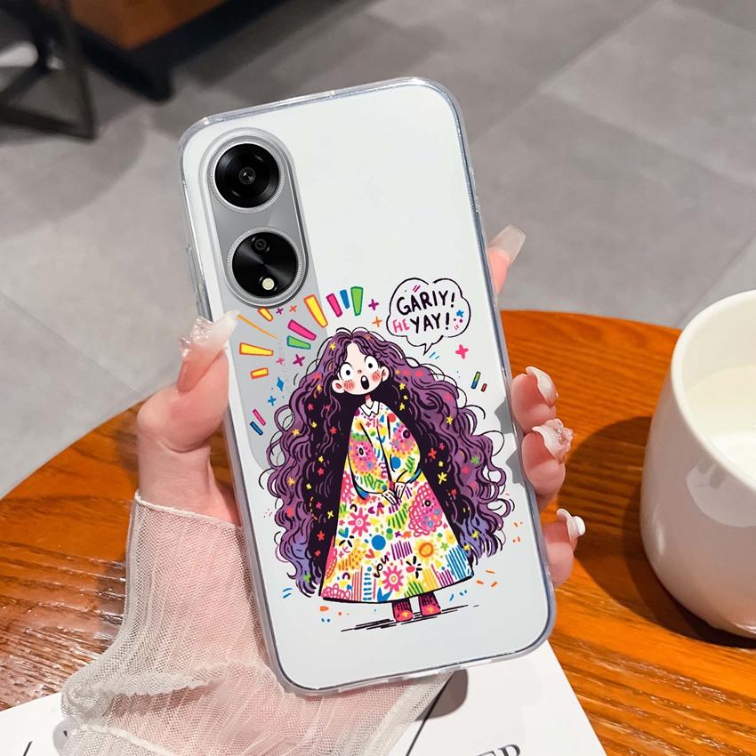 For Oppo A1 A11 A12 A15 A17K Luxury Transparent Lens Protection Cases Mysterious Whale Pattern Shockproof Protective Back Cover Shell For Oppo Housing