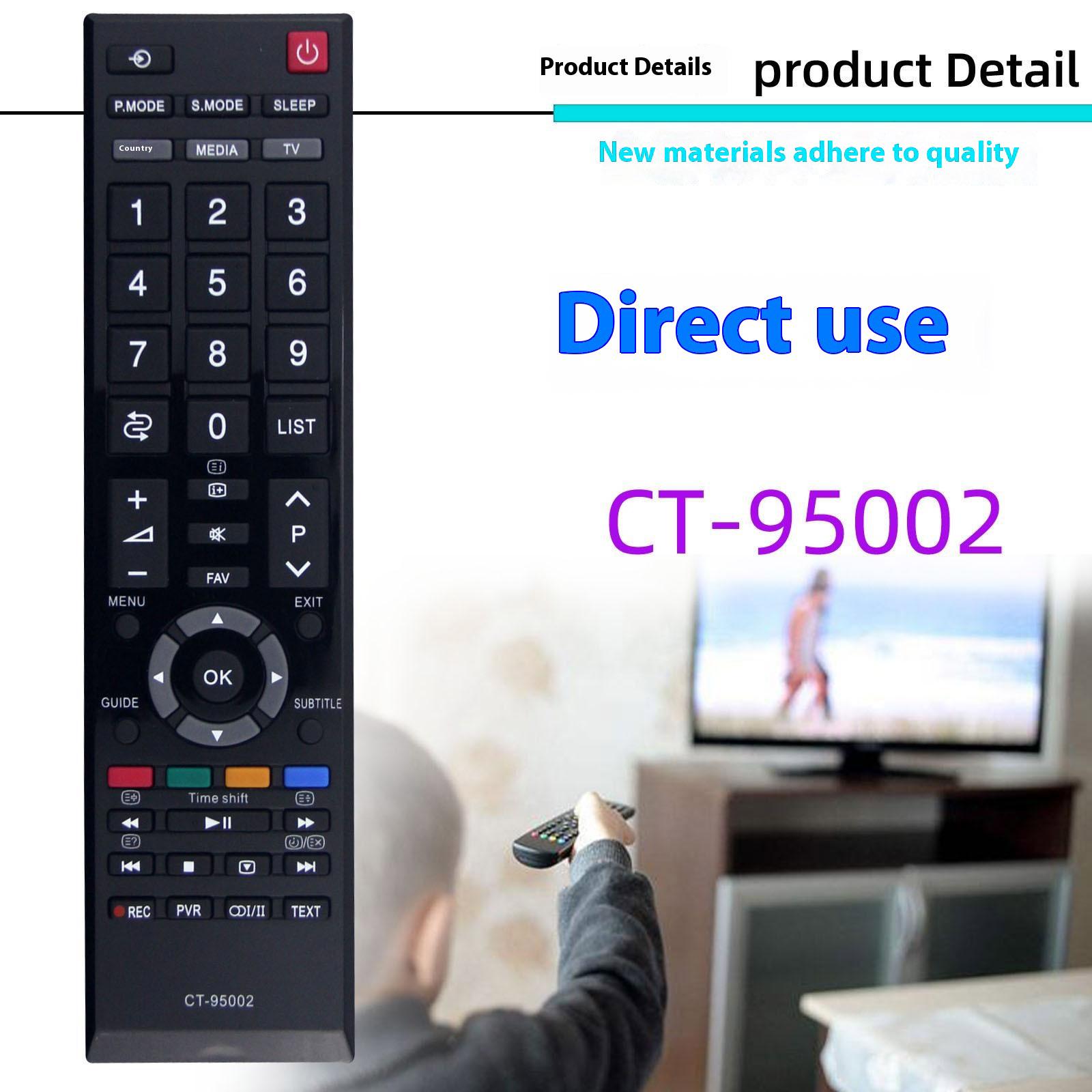

CT-95002 For Toshiba TV Remote Control 1-10m Range Infrared Replacement Controller A
