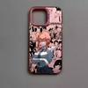 Cool Anime M-Makima Phone Case For iPhone 16 15 14 13 12 11 Pro Max Black Matte Multicolor Laser Metallic Aurora Cover