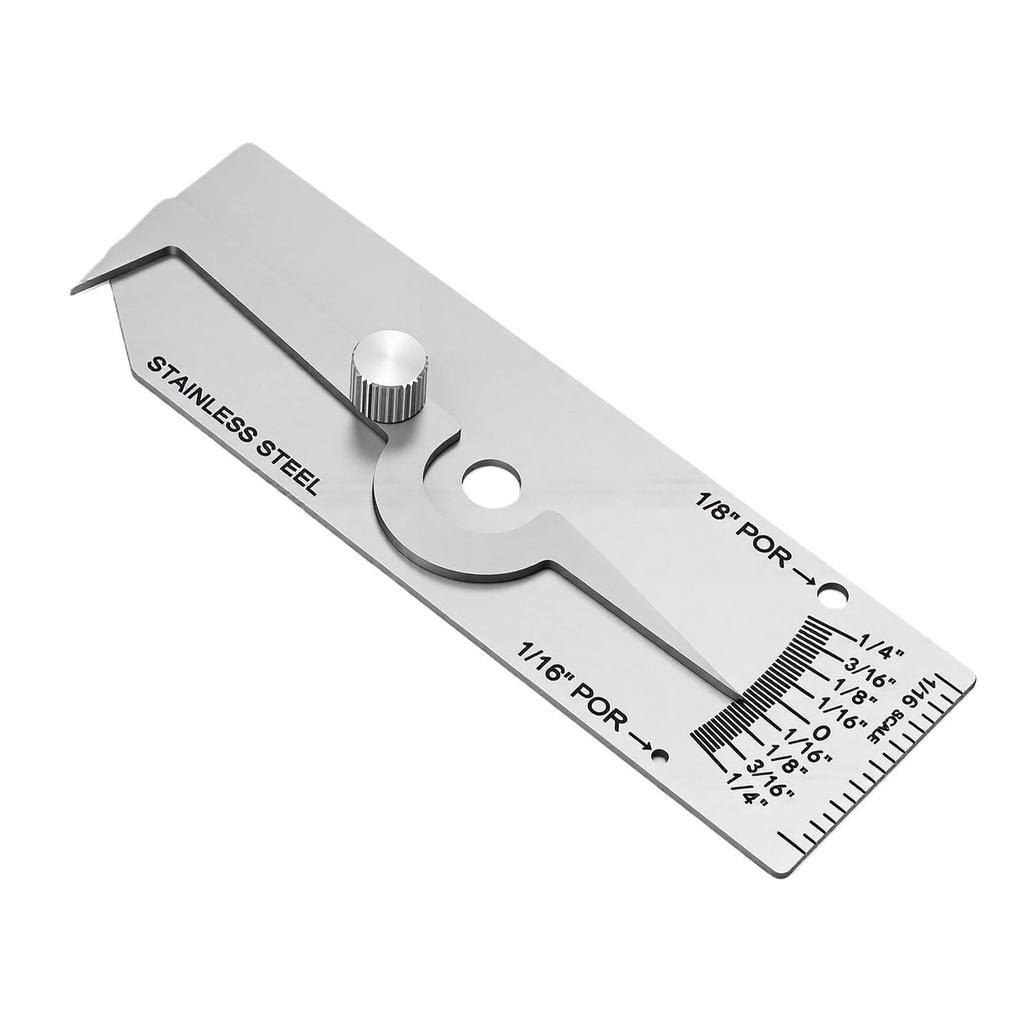 Weld Pit Depth Gauge Imperial Stainless Steel Welding Undercut Depth Inspection Gauge Welder Measuring Tool
