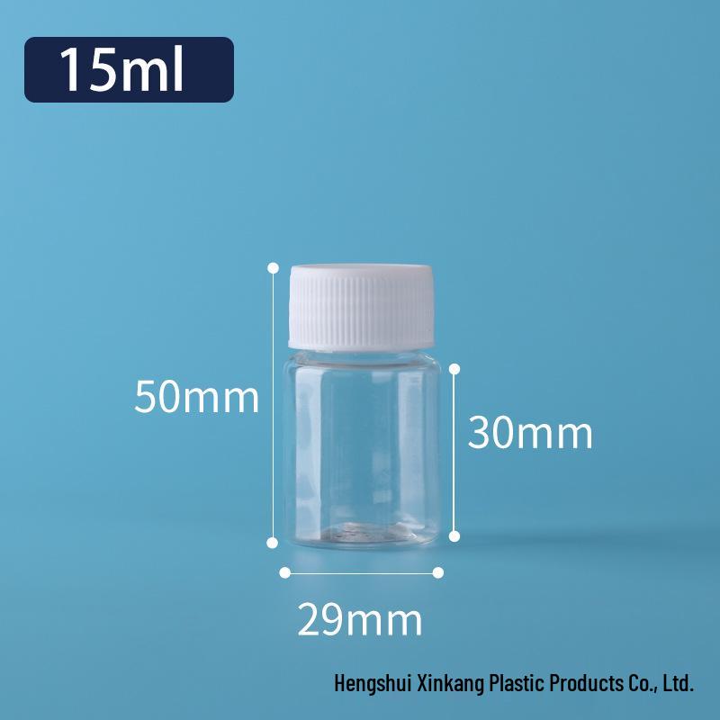 In Stock 30ml Transparent Wide-Mouth PET Plastic Bottle for Liquids or Solids