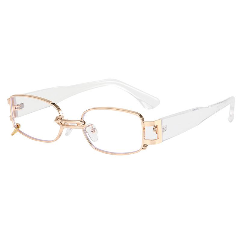 Superhot Eyewear 29332 Fashion Metal Frame Sun Glasses Retro Small Rectangle UV400 Shades Sunglasses Metal