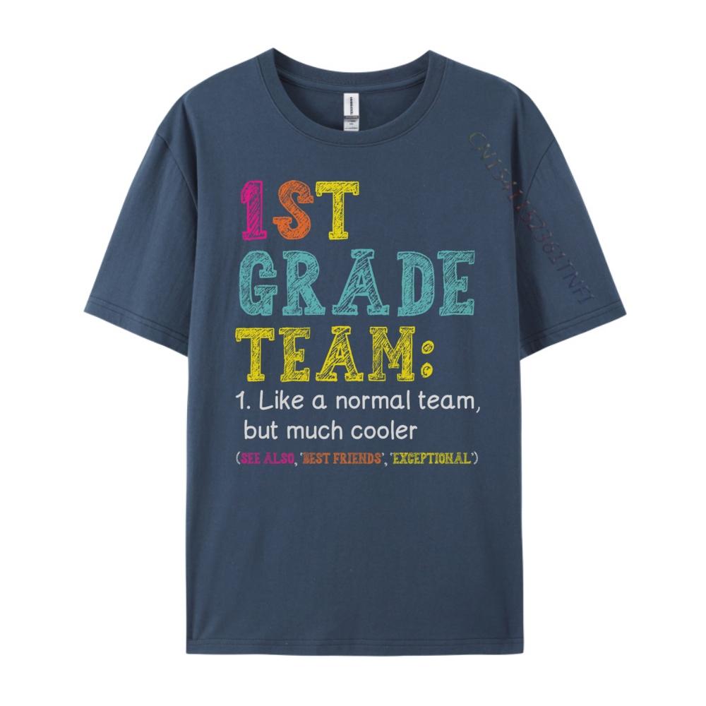 

Funny 1st Grade Team Like Normal But Cooler Back To School Mens Designer Clothes Men Short Sleeve Tee Tshirts Gift 4XL