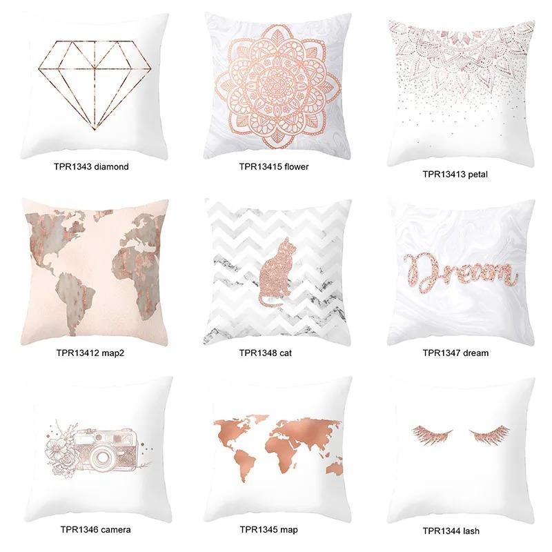 Simple Geometric Style Pillowcase Living Room Office Home Pillowcase Car Ornaments