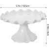Ciieeo Ceramic Footed Bowl Small Raised Fruit Serving Tray Porcelain Pedestal Bowl Candy Snack Cake Display Stand for Birthday Holiday Party 5.5 Inch
