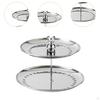 Cupcake Stand Cup Cake Towel Modern Stainless Steel Tiered Serving Tray Dessert Display Plate