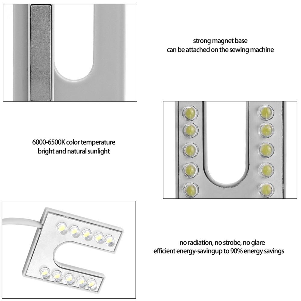U Shaped LED Sewing Lamp Energy Saving Sewing Light Bright Sewing Machine Light Work Table