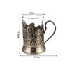 Vintage Russisch-Stil Whiskeyglasbecher mit Henkel Kreatives Metall-Trinkgeschirr für Partys und Treffen