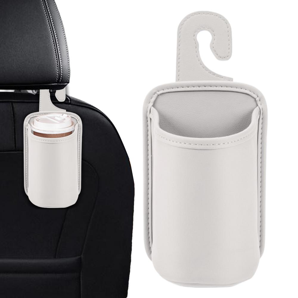 Car Door Cup Holder Car Cup Holder Door Storage Box Leather Drink Rack Hanger Vehicle Accessories Interior Decor Backseat