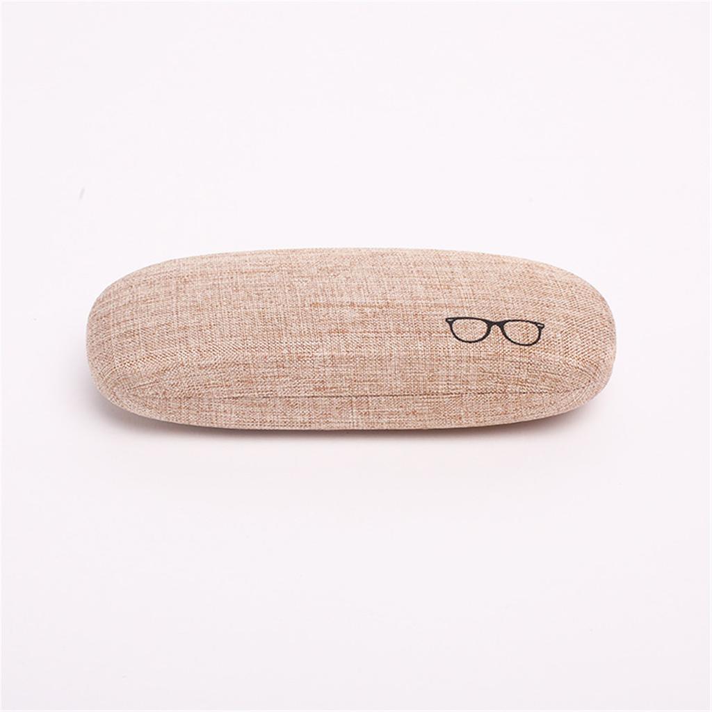 Hard Shells Case Metal Eyeglasses Case Sunglasses Case Linen Fabric For Store In Handbags Outdoor Activities Daily Use