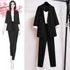Spring Plus Size Korean Elegant Women's Suit Female Blazer Leisure Pants Tweed Suit Jacket Three Piece Jacket Pants Set