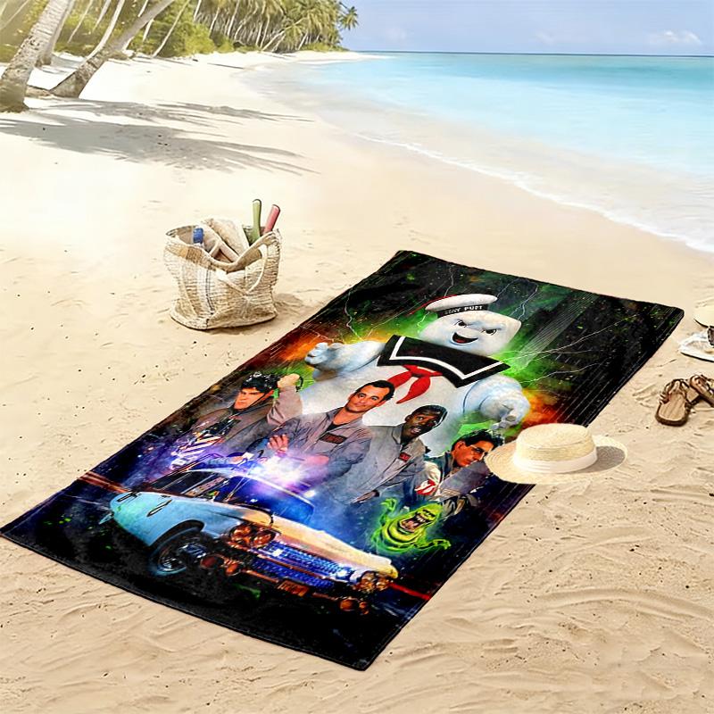 Ghostbusters Print Beach Towel, Large Soft Quick Dry Towel for Beach Camping Swimming