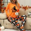 Women's European & American Halloween Two-Piece Homewear Pajama Set
