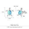 Women's Summer Opal Turtle Earrings