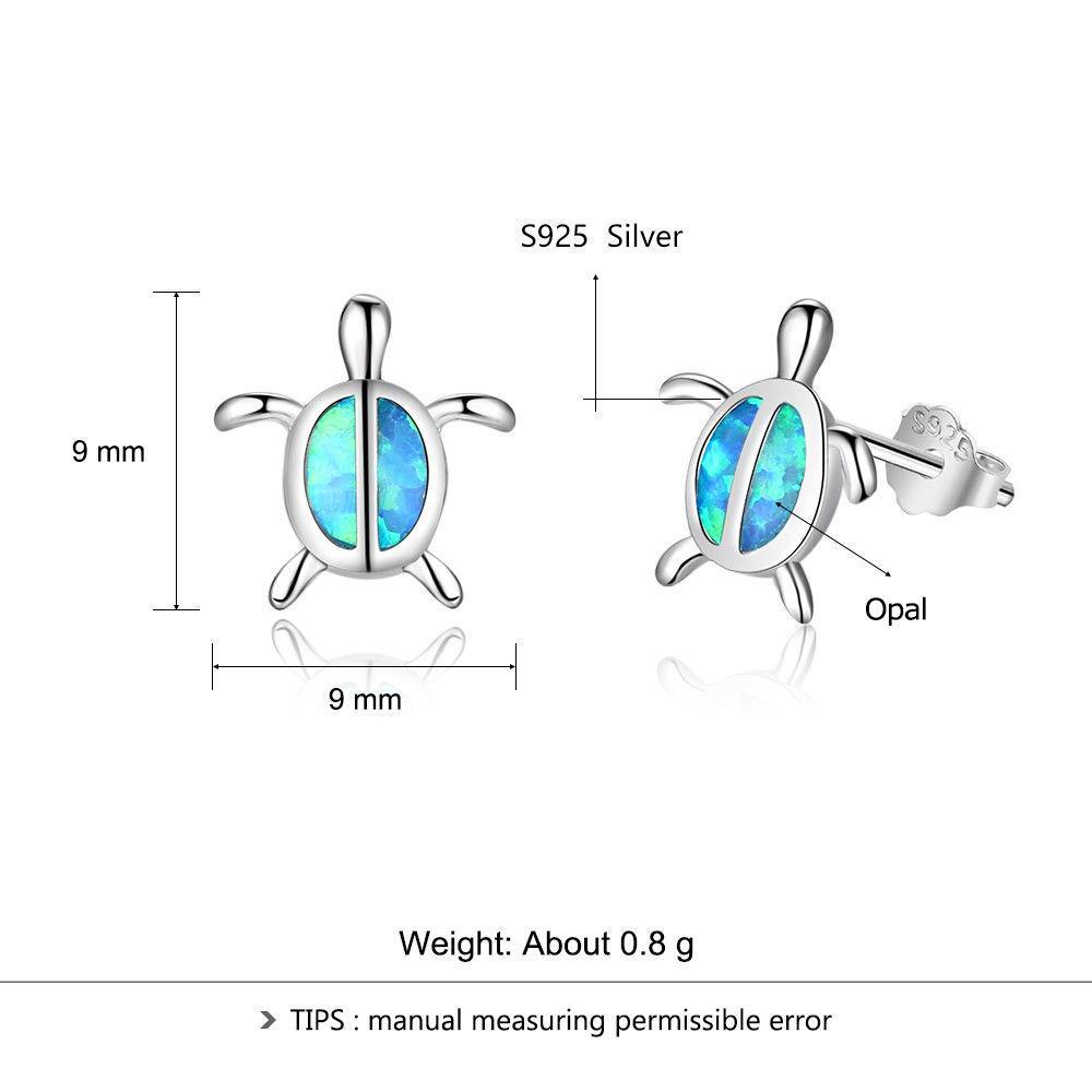 Women's Summer Opal Turtle Earrings