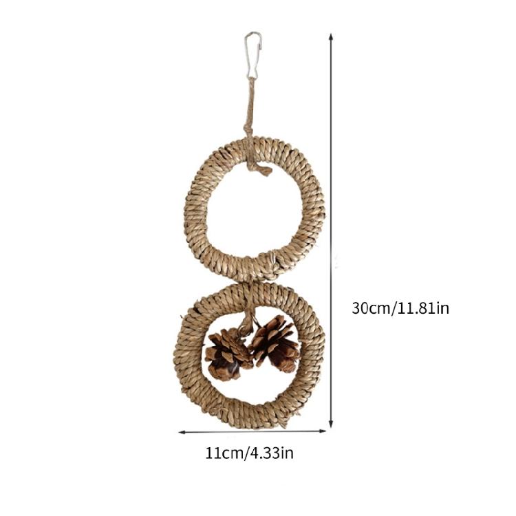 Bird Swing Toy Birdcages Hangable Perch Bird Chewing Toy Bird Entertainment Toy