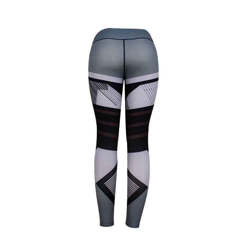 

Небархатные брюки для фитнеса на бедрах персикового цвета с геометрическим принтом, поднимающие бедра, для йоги S зелёный