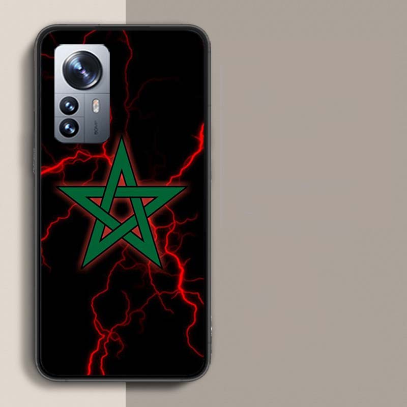 Morocco Flag Soccer Phone Case For Xiaomi Mi 13 12T Poco F7 Pro 14 Ultra 15 Pro 12X 12 9 8 Lite 5G 11T 11i 10 10T Pro Capa Co