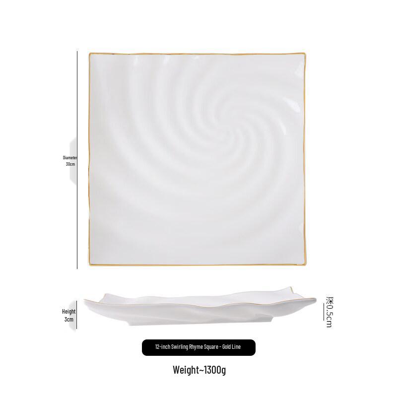 Nordic Ceramic Square Steak Plate