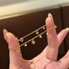 Zink Zinklegierung Gold Armband Perlen Anhänger Handkette Exquisites Herzarmband Damen
