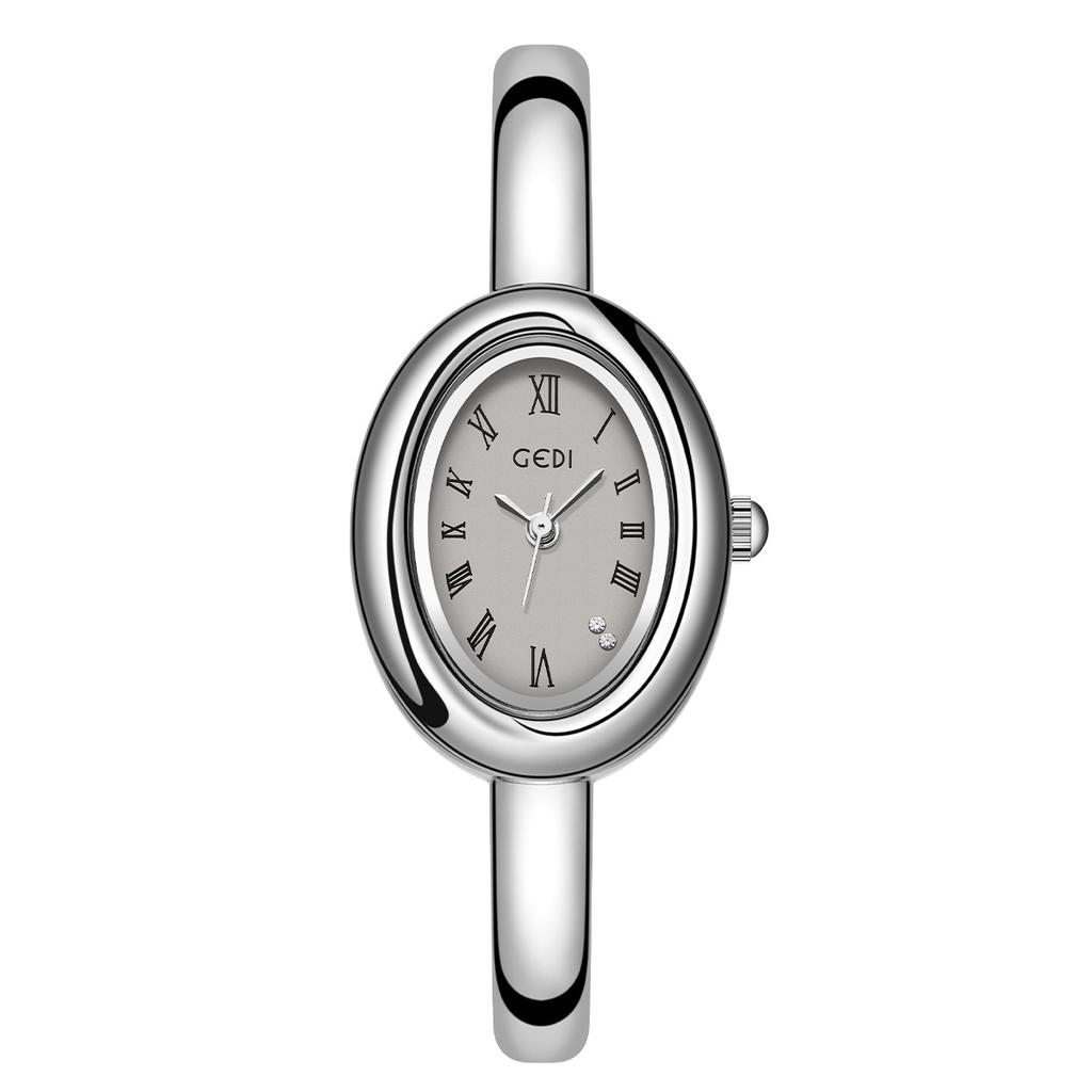Niche Oval Bathtub Bracelet Women'S Watch Roman Scale Retro High-End Sense Simple Temperament Quartz Watch