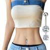Getta 925 Sterling Silver Custom Body Jewelry Simple Summer Trendy Belly Rings with Zircon Dangle Piercing for Weddings