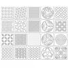 20pcs/25pcs Geometric Pattern Sashiko Stencil Kit Reusable PET Sashiko Embroidery Template Handmade DIY Patchwork Stencil