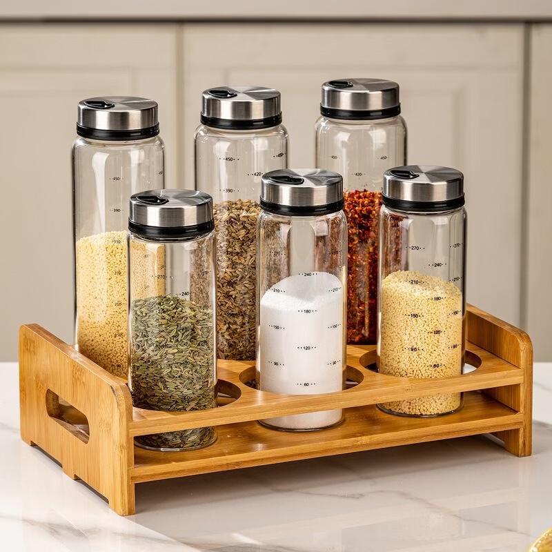 High Borosilicate Glass Rotating Seasoning Bottle