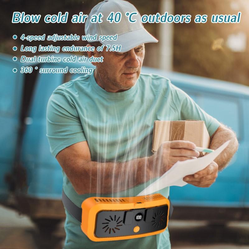 Waist-hanging Fan Outdoor Construction Portable Waist-clip Portable Fan To Cool Down USB High-speed Fan