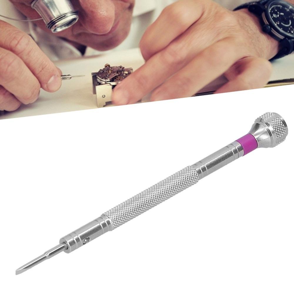 8 Sizes Watch Screwdriver Knurled Handle Design Slot Screwdriver  Professional Repair