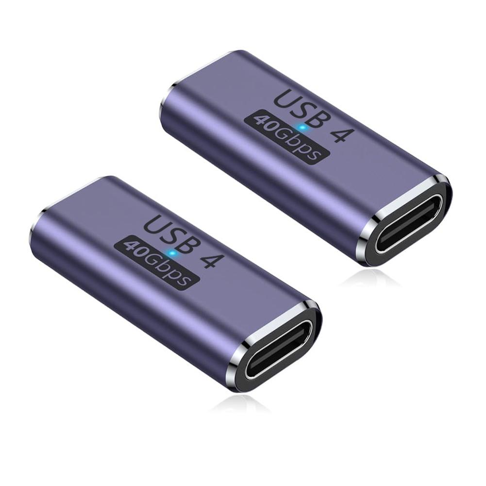 1/2pcs 240W USB C Coupler USB Type C Female to Female Adapter Extender for Thunderbolt 4/3 Support up to 240W Charging 40Gbps