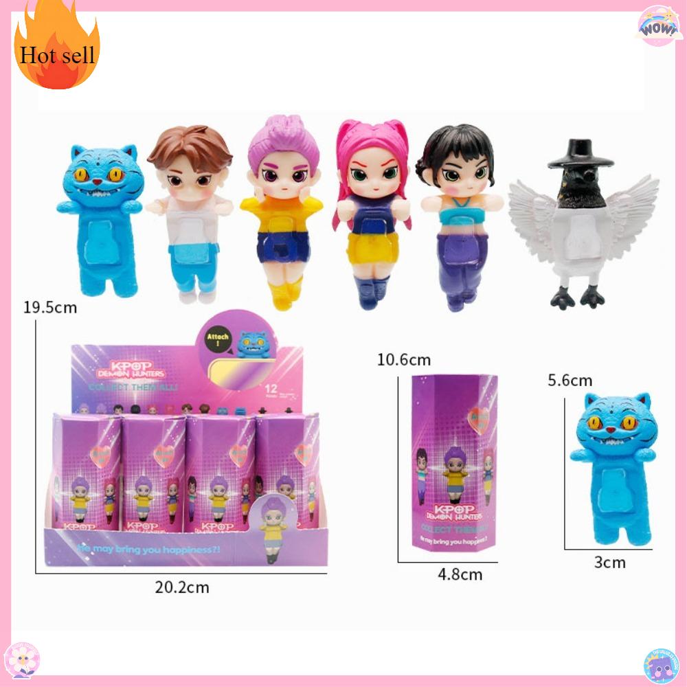 Korean K Pop Demon Hunters Blind Box Huntrix Anime Figure Kawaii Phone Ornament Mystery Surprise Bag Collectible Gift for Fans