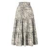 Womens Maxi Skirt Drawstring High Waisted Summer Long Skirts Lightweight Tiered Flowy Floral Pleated Skirts